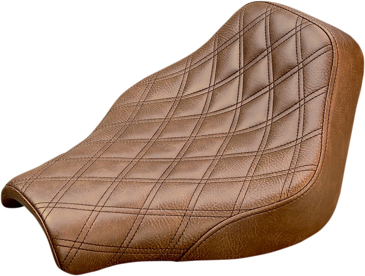 Saddlemen Renegade LS Solo Seat, Brown - 18+ Softail (Street Bob FXBB/S, Standard FXST) Seat Saddlemen