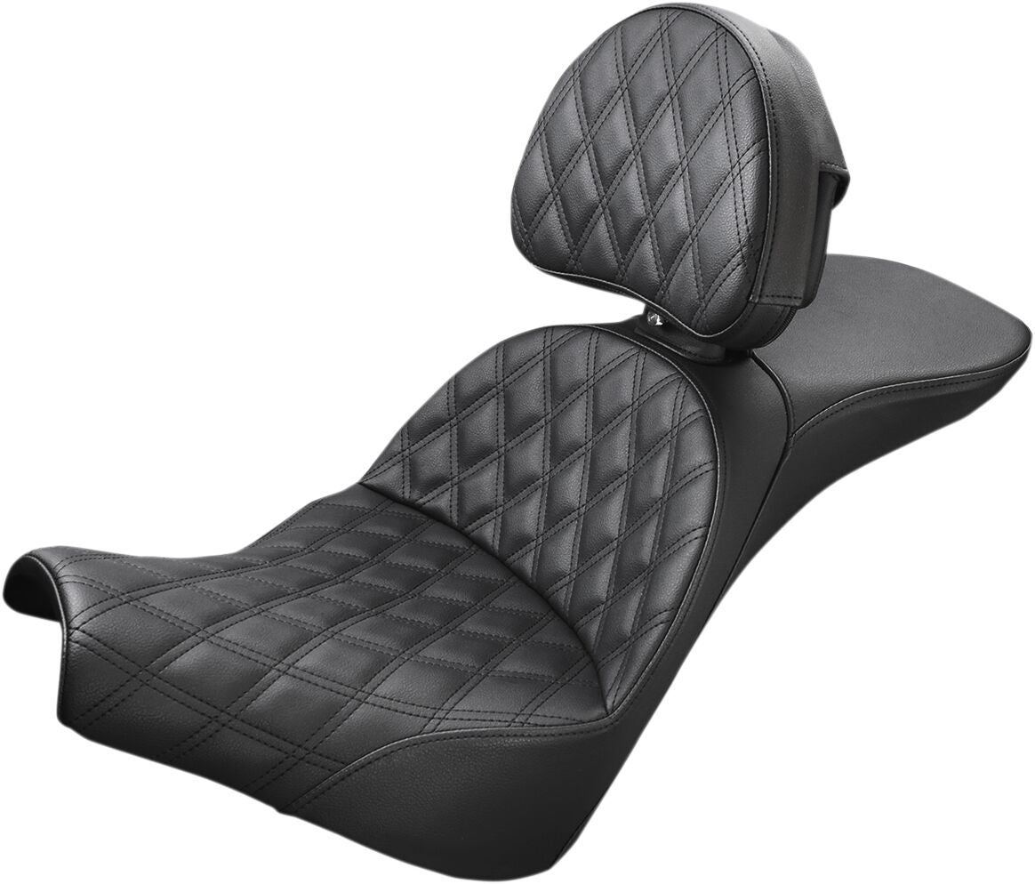 Explorer LS With Driver's Backrest Seat - 18+ Softail (Street Bob FXBB/S, Standard FXST) Seat Saddlemen Default Title