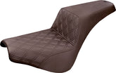 Saddlemen Step Up Front LS Seat, Brown - 18+ Softail (Street Bob FXBB/S, Standard FXST) Seat Saddlemen