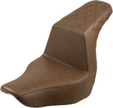 Saddlemen Step Up Rear LS Seat, Brown - 18+ Softail (Low Rider FXLR/FXLRS/FXLRST, Sport Glide FLSB) Seat Saddlemen