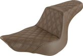 Saddlemen Step Up Front & Rear LS Seat, Brown - 18+ Softail (Low Rider FXLR/FXLRS/FXLRST, Sport Glide FLSB) Seat Saddlemen