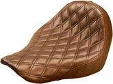 Saddlemen Renegade LS Solo Seat, Brown - 18+ Softail (Low Rider FXLR/FXLRS/FXLRST, Sport Glide FLSB) Seat Saddlemen