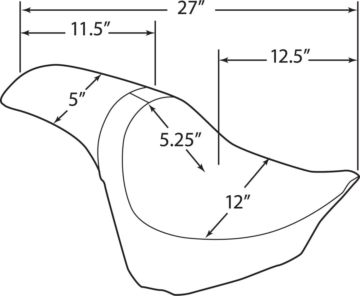 Drag Specialties Seats Seat Pred Vinyl Fxfb18 SEATS-FOR HARLEY SOFTTAIL Drag Specialties