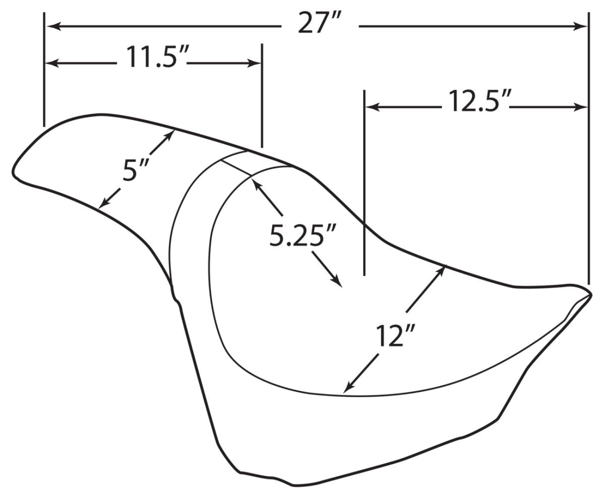 Drag Specialties Seats Seat Pred Vinyl Fxfb18 SEATS-FOR HARLEY SOFTTAIL Drag Specialties