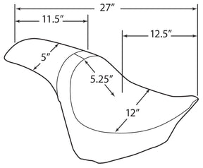Drag Specialties Seats Seat Pred Vinyl Fxfb18 SEATS-FOR HARLEY SOFTTAIL Drag Specialties