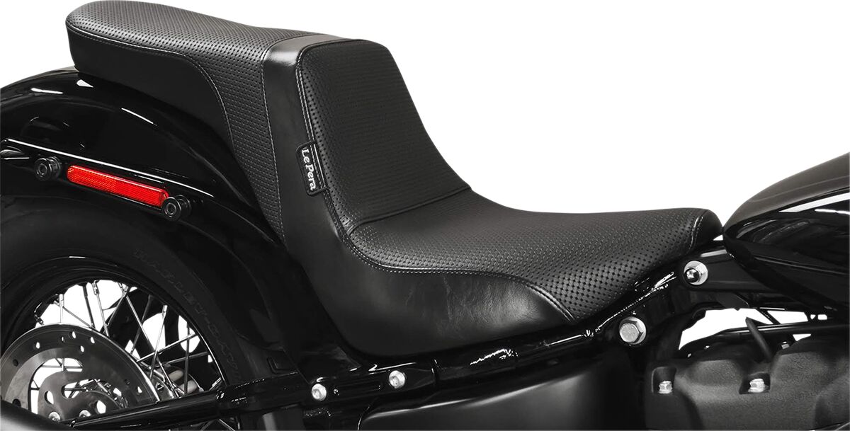 Dytona 2Up Basket Weave Seat - 20+ Softail (FXST) Seat Le Pera
