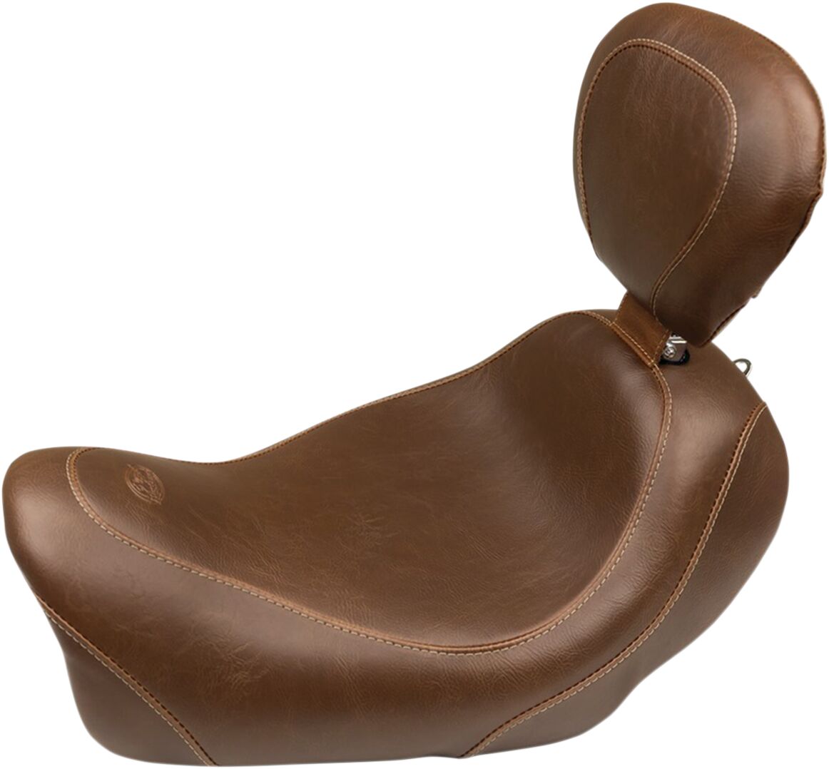 Mustang Seat Solo Sd Trpr Dbr Brn SEATS-FOR HARLEY DYNAGLIDE Mustang