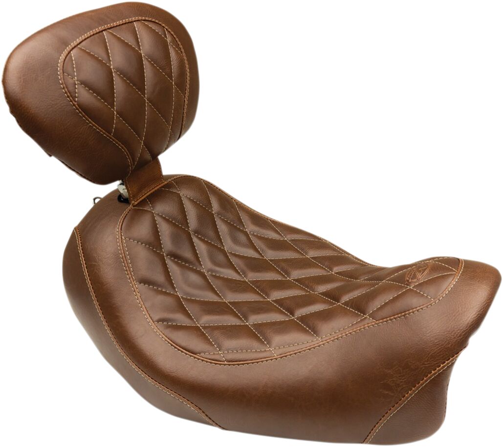 Mustang Seat Solo Trprdbr Diabrn SEATS-FOR HARLEY DYNAGLIDE Mustang