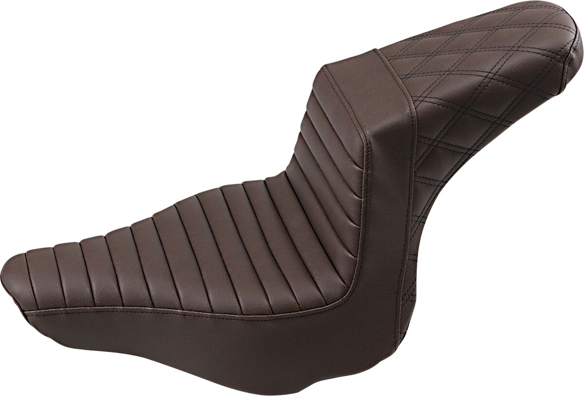Step Up Front TR & Rear LS, Brown - 18+ Softail (Breakout FXSB) Seat Saddlemen