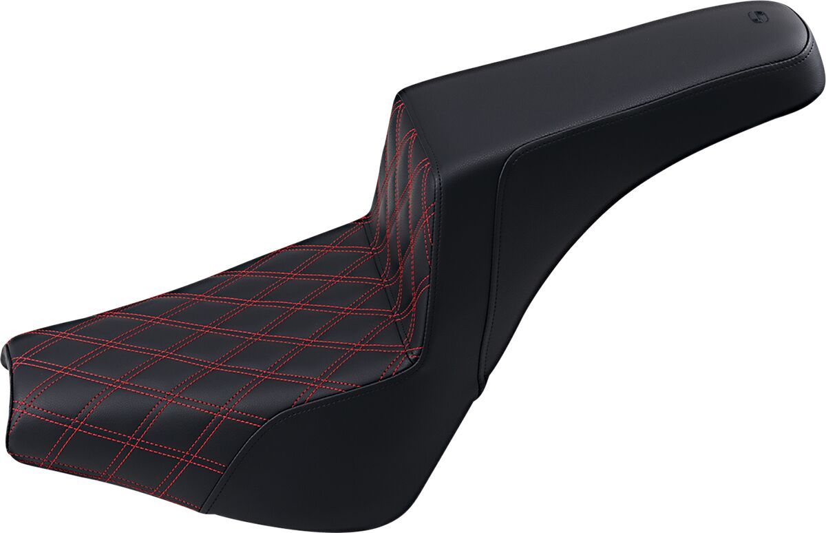 Saddlemen Step Up LS, Red Stitch - 18+ Softail (FXBB/FXST) Seat Saddlemen