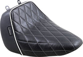 Bare Bones Diamond Solo Seat, White - 18+ Softail (Fat Boy) Seat Le Pera Default Title