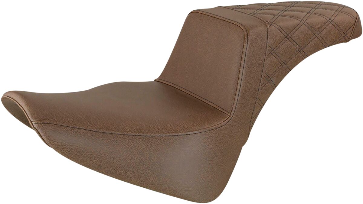 Step Up Rear LS Seat, Brown - 18+ Softail (FLDE Softail Deluxe, FLHC/S Softail Heritage & Heritage Classic, FLSL Softail Slim) Seat Saddlemen Default Title