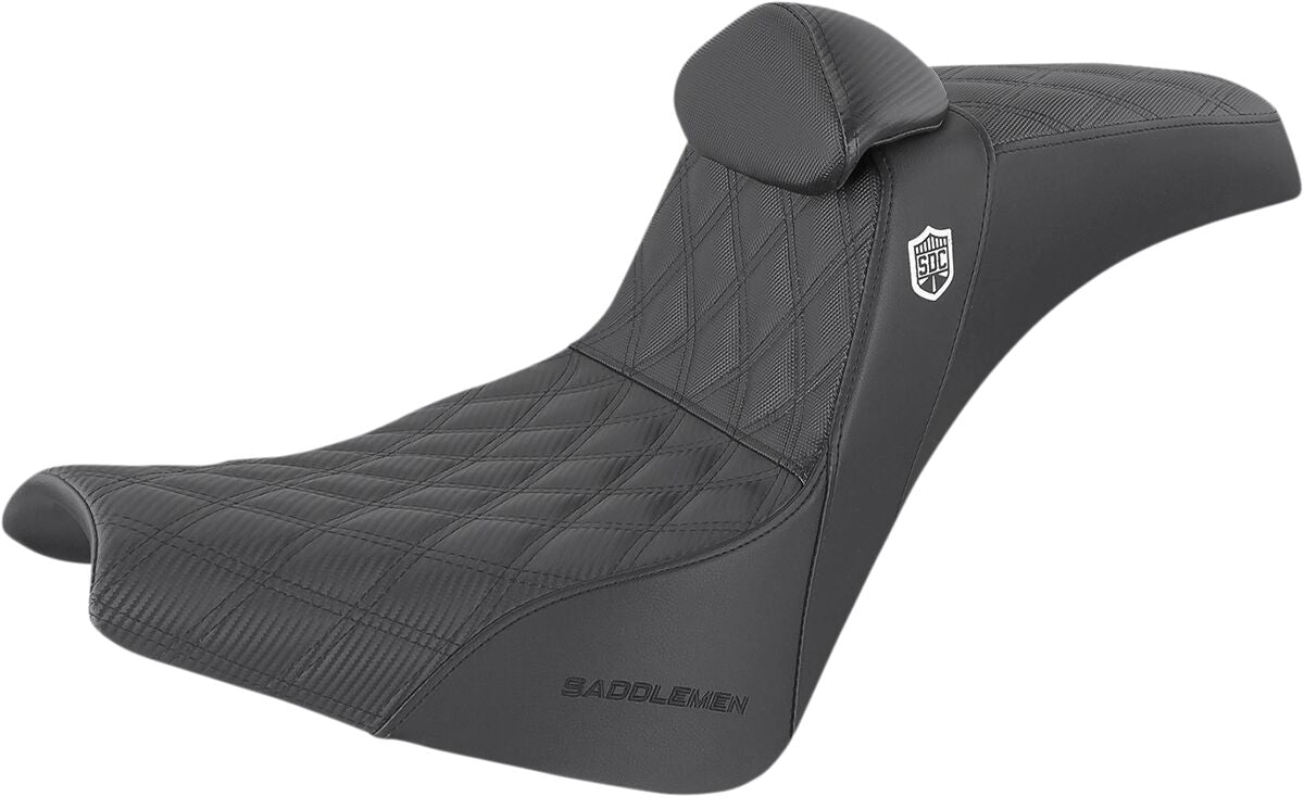 Saddlemen SDC Pro Series Performance Gripper Seat - 18+ Softail Seats Saddlemen Black With Backrest 18+ FXBB / FXBBS