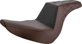 Saddlemen Unknown Industries Pro Series Performance Gripper Seat, Brown - 18+ Softail (FXLR, FXLRS Lowrider, FLSB Sport Glide) Seat Saddlemen