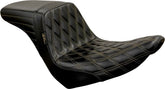 Le Pera Kickflip Double Diamond Chestnut Seat - 18+ Softail (Low Rider) Seat Le Pera