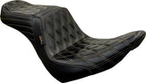 Le Pera Tailwhip Double Diamond Chestnut Seat - 18+ Softail (Low Rider) Seat Le Pera