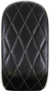 Le Pera Pillion Bare Bones Diamond Black With White Stitch - 18+ Softail (FXBB & FLSL) Seat Le Pera