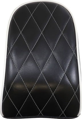 Le Pera Pillion Bare Bones Diamond Black With White Stitch - 18+ Softail (FXBR) Seat Le Pera