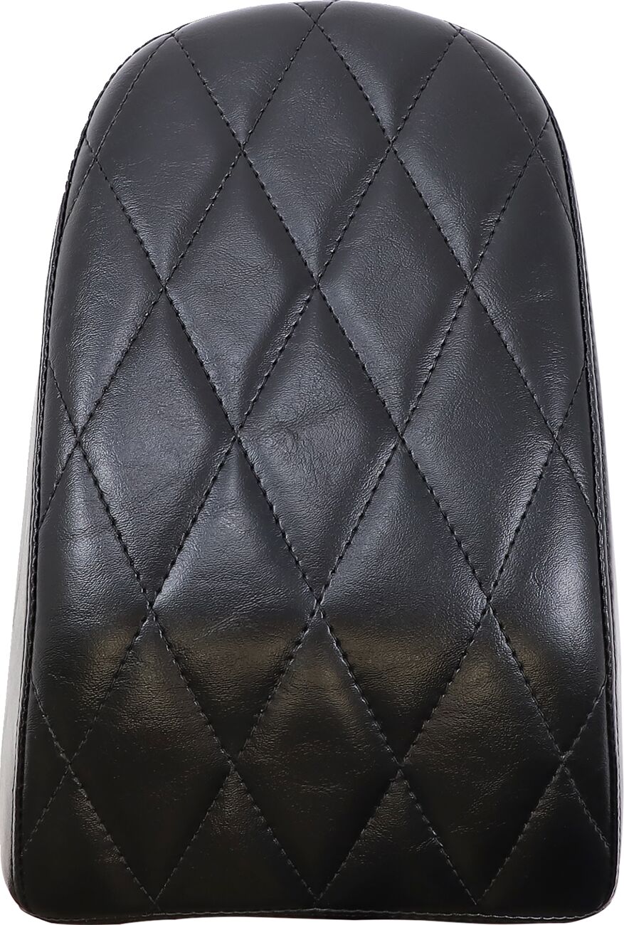 Le Pera Pillion Bare Bones Diamond Black With Black Stitch - +18 Softail (Fat Boy) Seat Le Pera