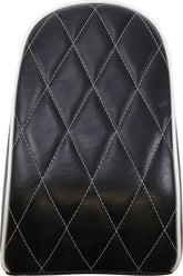 Le Pera Pillion Bare Bones Diamond Black With White Stitch - 18+ Softail (Fat Boy) Seat Le Pera