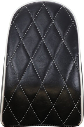 Le Pera Pillion Bare Bones Diamond Black With White Stitch - 18+ Softail (Fat Boy) Seat Le Pera