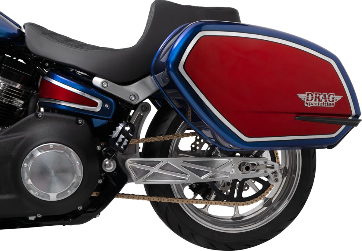 Drag Specialties Seats Predator Iii Seat Double Diamond Black W/ Black Stitching Softail 18+ Seat Drag Specialties