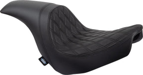 Drag Specialties Seats Predator Seat Double Diamond W/ Black Sitching Vinyl Fl Seat Drag Specialties