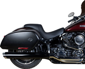 Drag Specialties Seats Predator Seat Double Diamond W/ Black Sitching Vinyl Fl Seat Drag Specialties