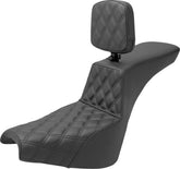 Saddlemen Tour Step Up With Driver's Backrest Front LS Seat - 18+ Softail (FXBB, FXST) Seat Saddlemen
