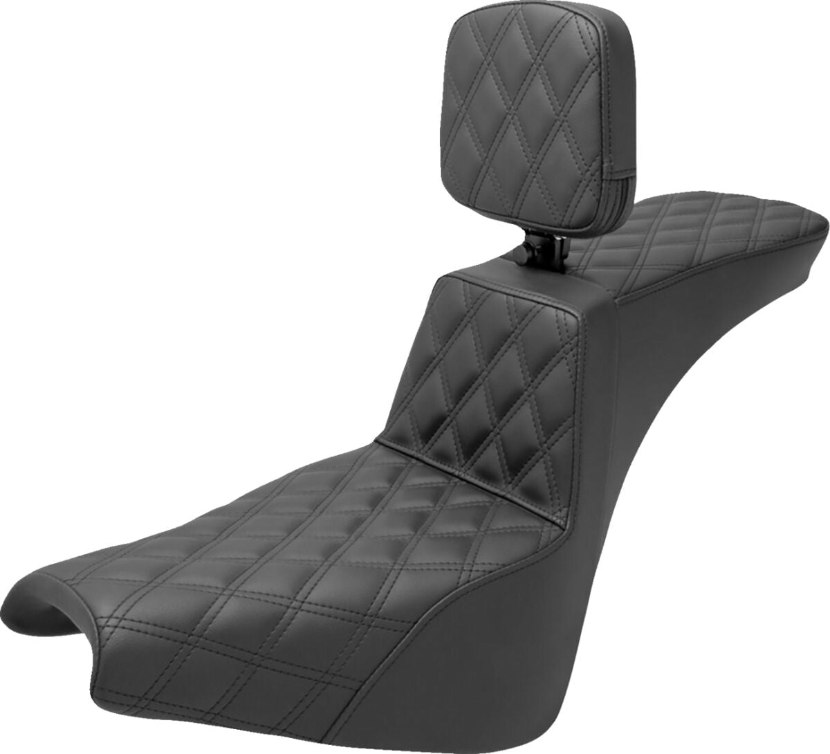 Tour Step Up With Driver's Backrest Full LS Seat - 18+ Softail (FXBB, FXST) Seat Saddlemen Default Title