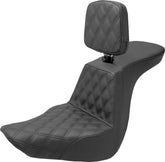 Saddlemen Tour Step Up With Driver's Backrest Front LS Seat - 18+ Softail (FLSB, FXLR/S) Seat Saddlemen