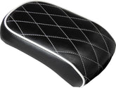 Pillion Bare Bones Diamond Black With White Stitch - 08-17 Softail Seat Accessories Le Pera Default Title