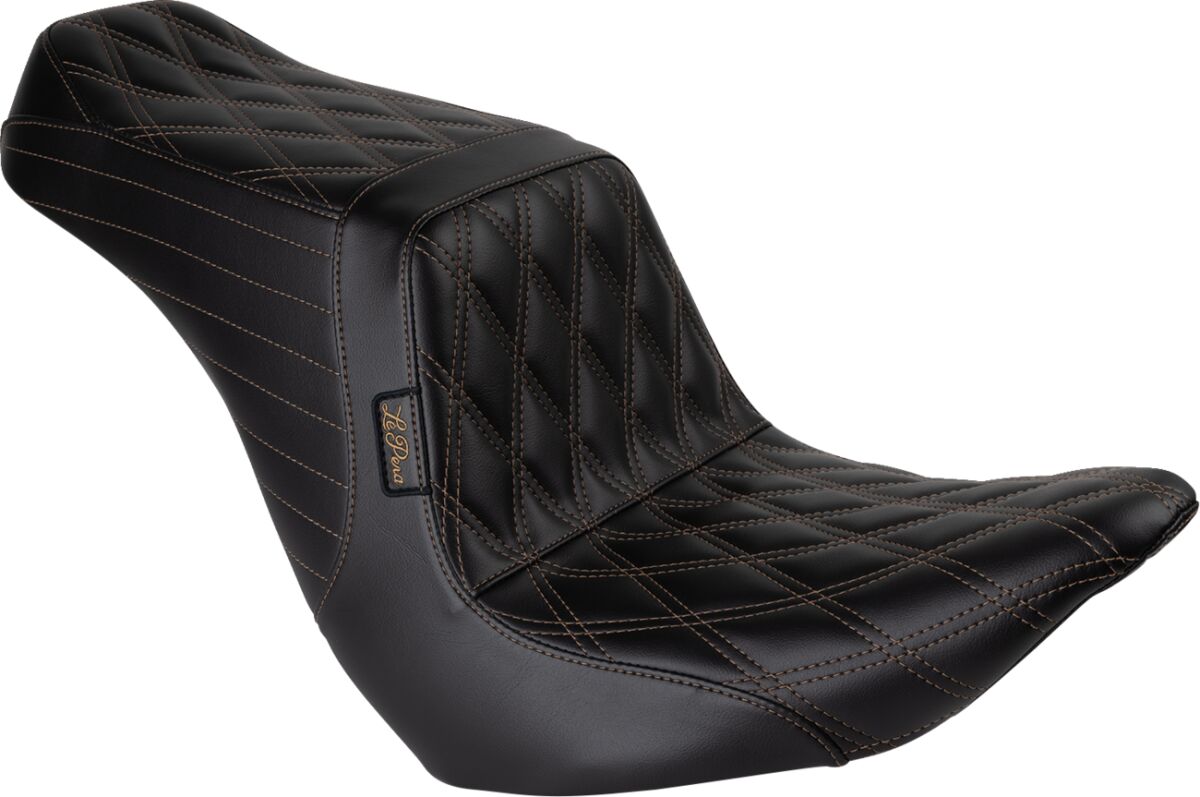 Tailwhip Double Diamond Seating W/ Chestnut Thread Seat - 18+ Softail (Low Rider) Seat Le Pera Default Title