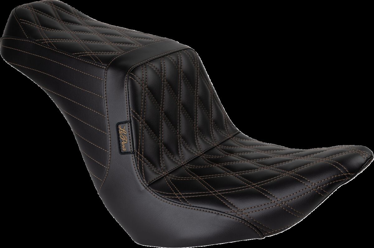 Le Pera Tailwhip Double Diamond Seating W/ Chestnut Thread Seat - 18+ Softail (Low Rider) Seat Le Pera