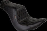 Le Pera Tailwhip Double Diamond Seating W/ Chestnut Thread Seat - 18+ Softail (Low Rider) Seat Le Pera