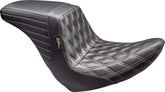 Kickflip Up Front Double Diamond W/Chestnut Seat - 18+ Softail (Low Rider) Seat Le Pera Default Title