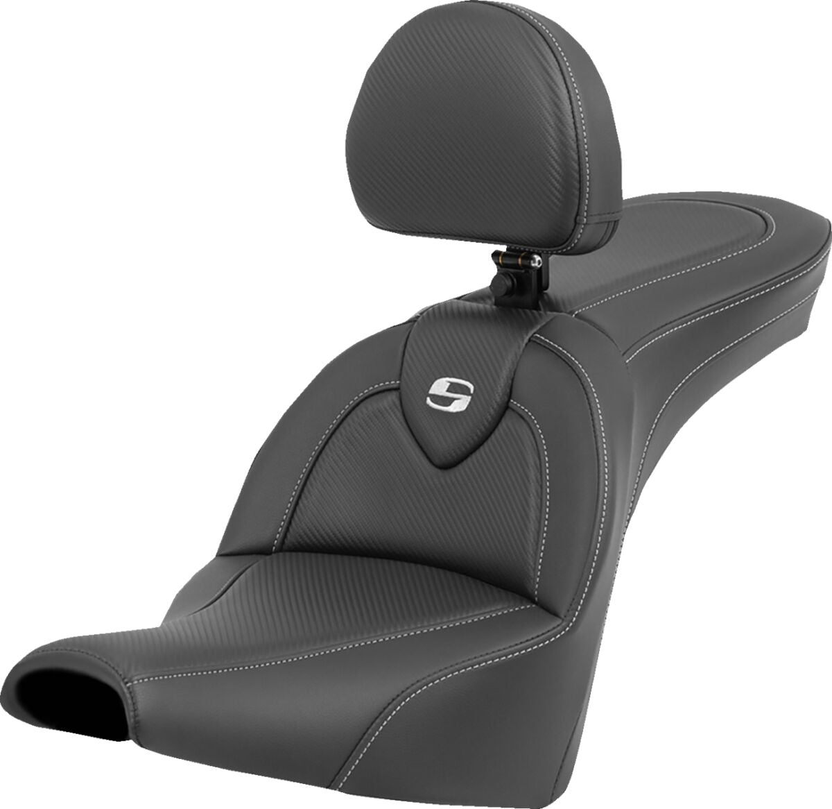 Roadsofa CF With Driver's Backrest Seat - 18+ Softail (Street Bob FXBB/S, Standard FXST) Seat Saddlemen Default Title