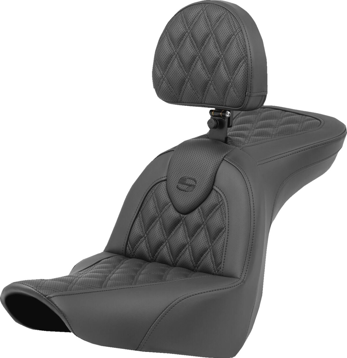 Roadsofa LS With Driver's Backrest Seat - 18+ Softail (Low Rider FXLR/FXLRS/FXLRST & Sport Glide FLSB) Seat Saddlemen Default Title