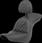 Saddlemen Roadsofa LS With Driver's Backrest Seat - 18+ Softail (Low Rider FXLR/FXLRS/FXLRST & Sport Glide FLSB) Seat Saddlemen