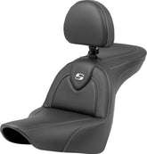 Roadsofa CF With Driver's Backrest Seat - 18+ Softail (Low Rider FXLR/FXLRS/FXLRST & Sport Glide FLSB) Seat Saddlemen Default Title