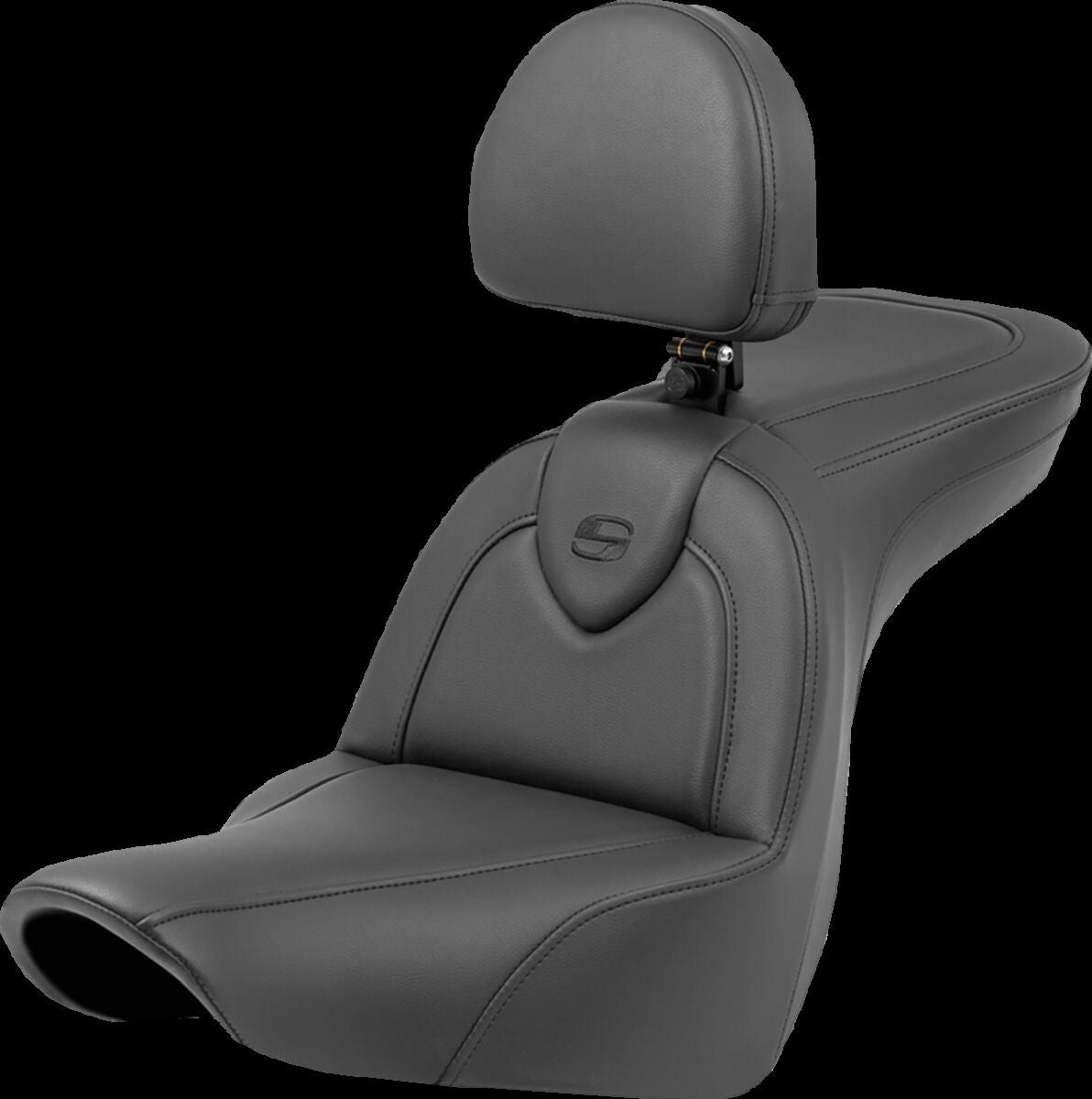 Saddlemen Roadsofa With Driver's Backrest Seat - 18+ Softail (Low Rider FXLR/FXLRS/FXLRST & Sport Glide FLSB) Seat Saddlemen