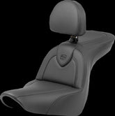 Saddlemen Roadsofa With Driver's Backrest Seat - 18+ Softail (Low Rider FXLR/FXLRS/FXLRST & Sport Glide FLSB) Seat Saddlemen