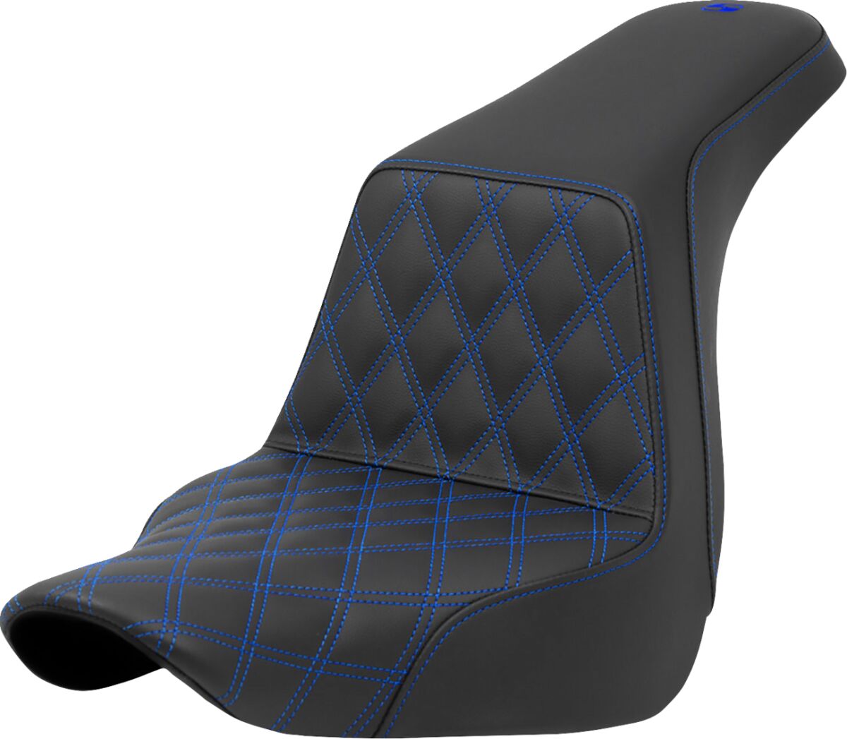 Step Up Front LS, Blue Stitch - 18+ Softail (FXBB/FXST) Seat Saddlemen Default Title