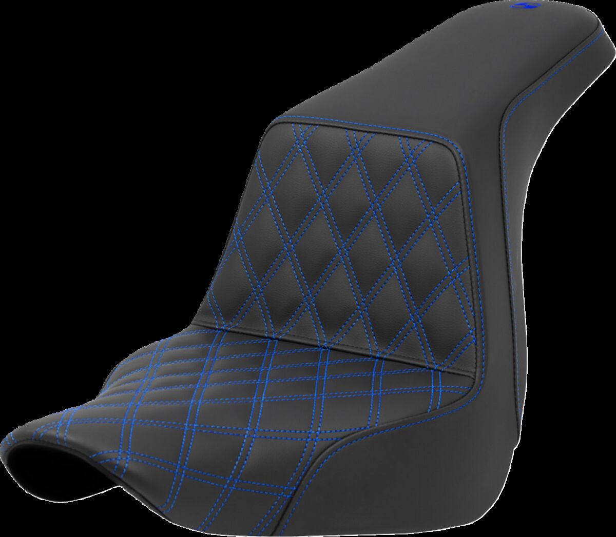 Saddlemen Step Up Front LS, Blue Stitch - 18+ Softail (FXBB/FXST) Seat Saddlemen