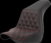 Saddlemen Step Up Front LS, Red Stitch - 18+ Softail (Low Rider FXLR/FXLRS/FXLRST & Sport Glide FLSB) Seat Saddlemen