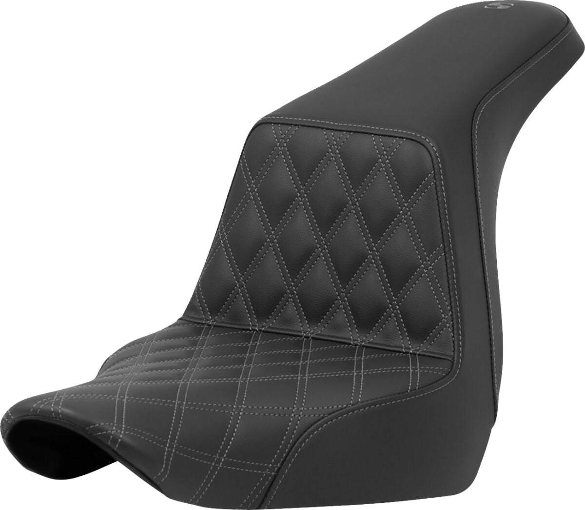 Step Up Front LS, Silver Stitch - 18+ Softail (Low Rider FXLR/FXLRS/FXLRST & Sport Glide FLSB) Seat Saddlemen Default Title
