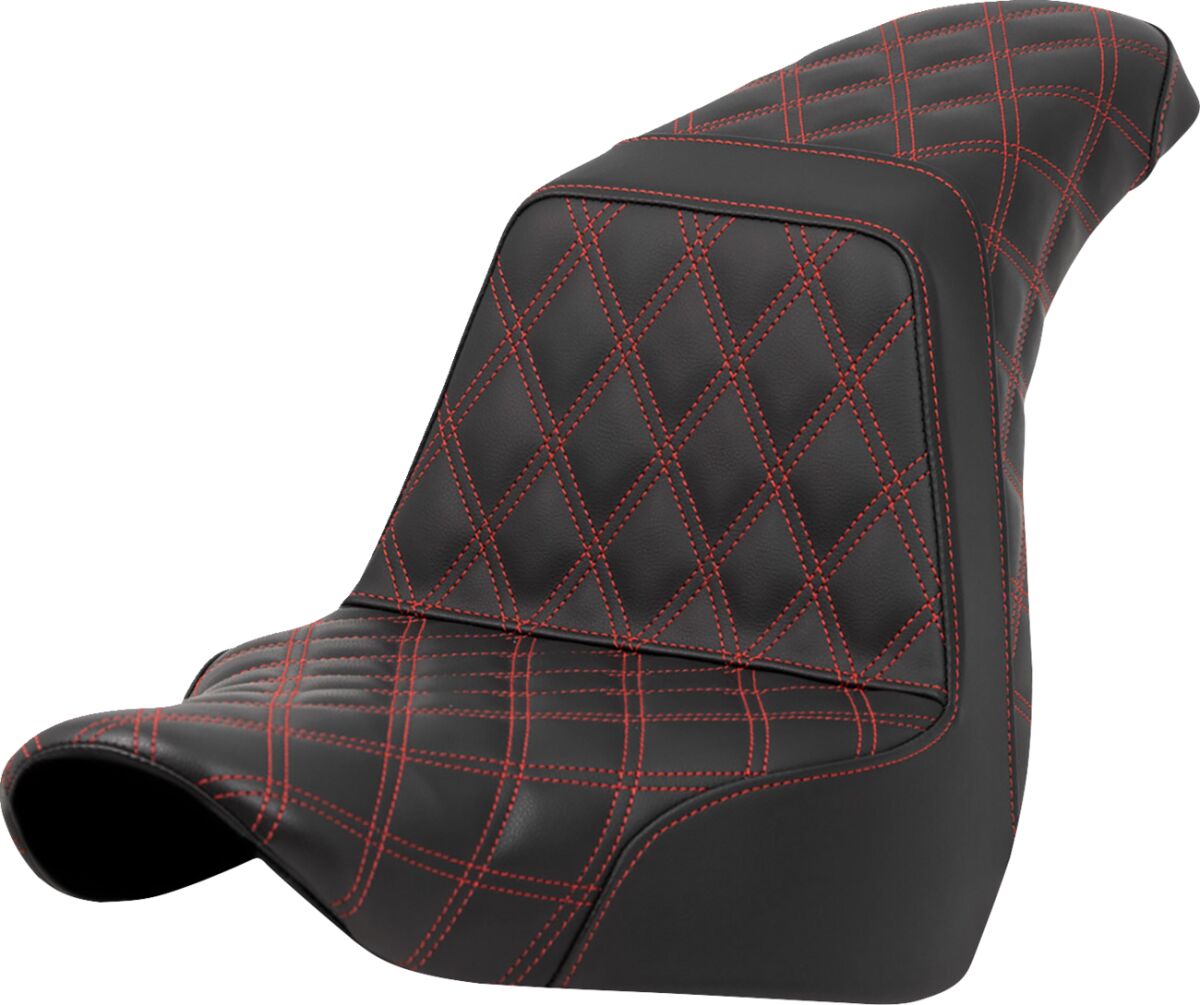 Step Up Full LS, Red Stitch - 18+ Softail (Low Rider FXLR/FXLRS/FXLRST & Sport Glide FLSB) Seat Saddlemen Default Title