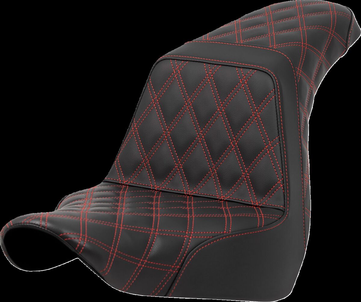 Saddlemen Step Up Full LS, Red Stitch - 18+ Softail (Low Rider FXLR/FXLRS/FXLRST & Sport Glide FLSB) Seat Saddlemen