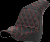 Saddlemen Step Up Full LS, Red Stitch - 18+ Softail (Low Rider FXLR/FXLRS/FXLRST & Sport Glide FLSB) Seat Saddlemen