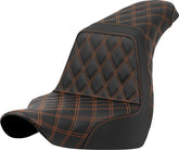 Step Up Full LS, Orange Stitch - 18+ Softail (Low Rider FXLR/FXLRS/FXLRST & Sport Glide FLSB) Seat Saddlemen Default Title